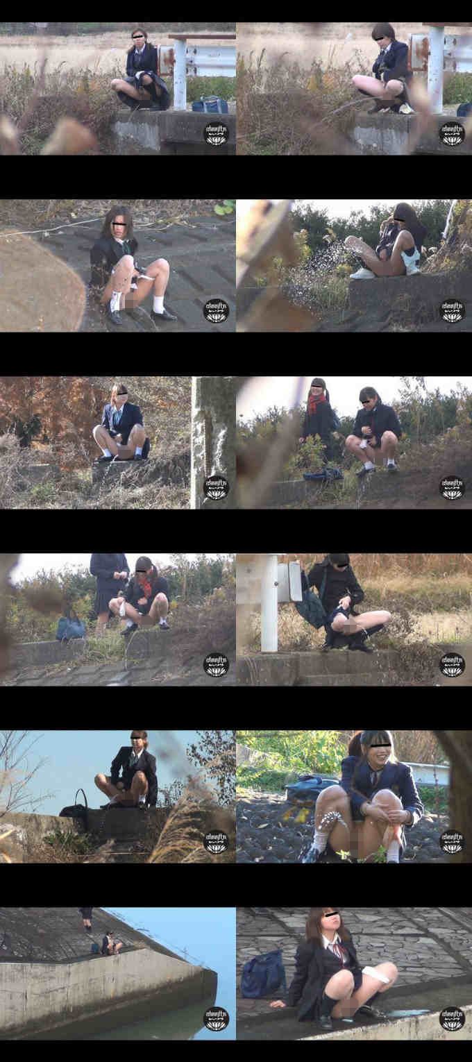 野ション　JK 下校女学生 野ション絶景スポット壱